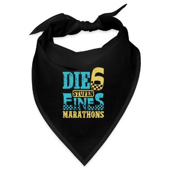 Läufer DIE 6 STUFEN EINES MARATHONS Laufen Lustig - Bandana Dreieckstuch - Schwarz - Vorne