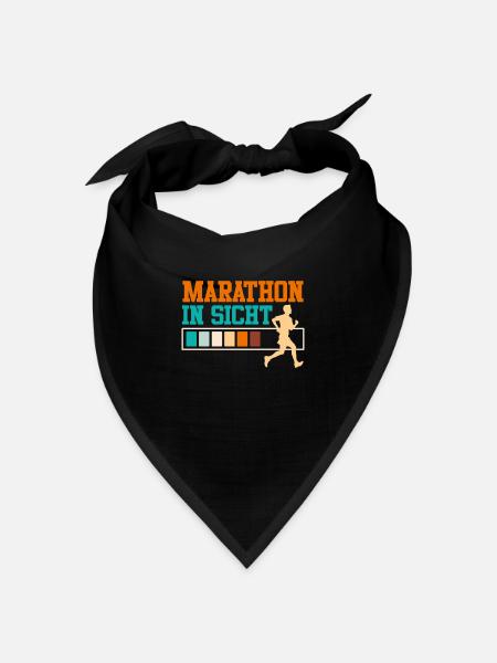 Läufer MARATHON IN SICHT Laufen Lustiges - Bandana Dreieckstuch - Schwarz