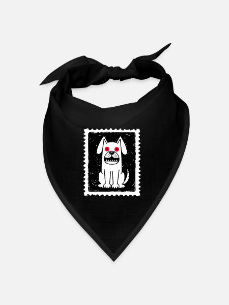 Geister Hund - Bandana Dreieckstuch - Schwarz