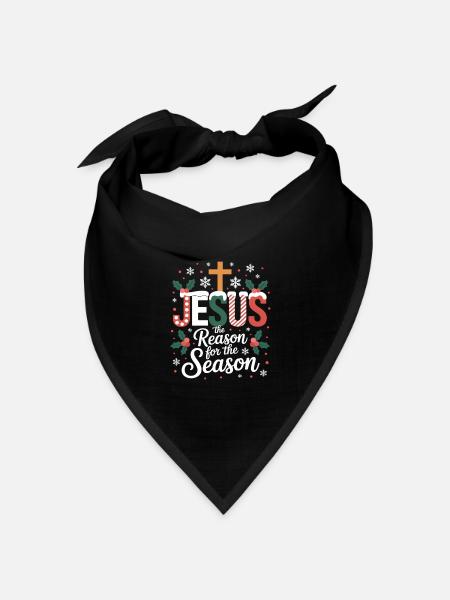 Jesus The Reason For The Season Christmas - Bandana Dreieckstuch - Schwarz