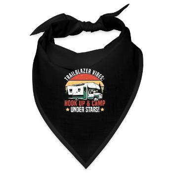 Nur Hier Für Das Camping Des Hook -Ups - Bandana Dreieckstuch - Schwarz - Vorne