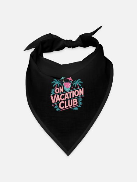 Vacation Club Sommer Festival Ferien Strand Urlaub - Bandana Dreieckstuch - Schwarz