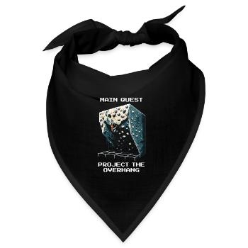 Projekt: Überhang | Bouldern Pixel Art - Bandana Dreieckstuch - Schwarz - Vorne