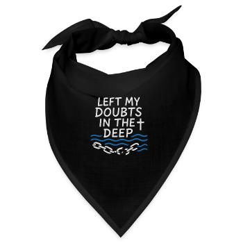 Lies Meine Zweifel Im Tiefen Getauft - Bandana Dreieckstuch - Schwarz - Vorne