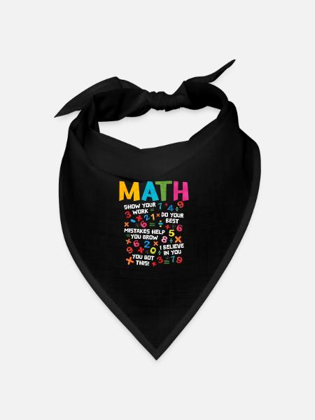 Mathe - Bandana Dreieckstuch - Schwarz