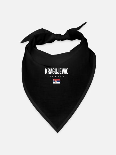 Kragujevac Serbien - Bandana Dreieckstuch - Schwarz
