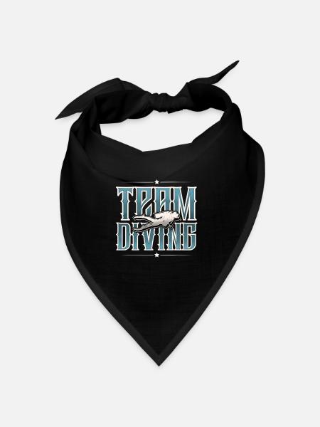 Tauchen Taucher Team - Bandana Dreieckstuch - Schwarz