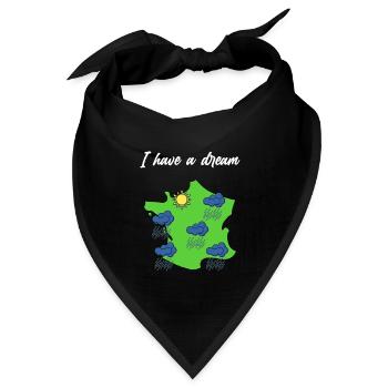 Normandie Sonne Normannische Humor Geschenk - Bandana Dreieckstuch - Schwarz - Vorne