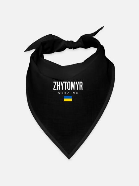 Zhytomyr Ukraine - Bandana Dreieckstuch - Schwarz