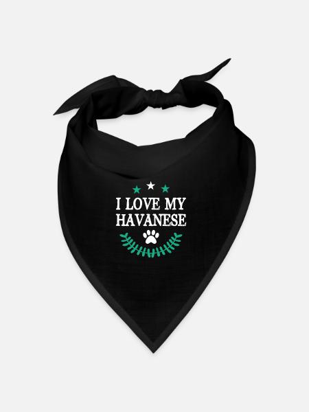 Havaneser - Bandana Dreieckstuch - Schwarz