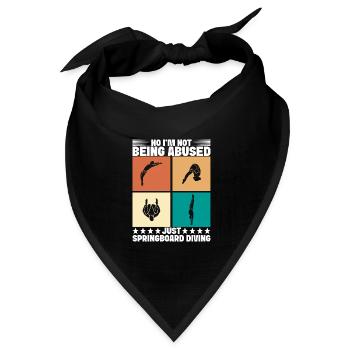 Kunstspringen Turmspringer Sprungbrett - Bandana Dreieckstuch - Schwarz - Vorne
