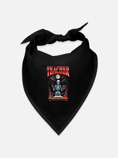 Lehrer Halloween Lehrerin Pädagoge Pädagogin - Bandana Dreieckstuch - Schwarz