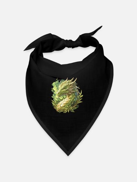 Drachen Drache - Bandana Dreieckstuch - Schwarz