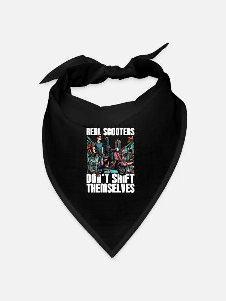Real Scooters Don't Shift Electric Scooter Lover - Bandana Dreieckstuch - Schwarz