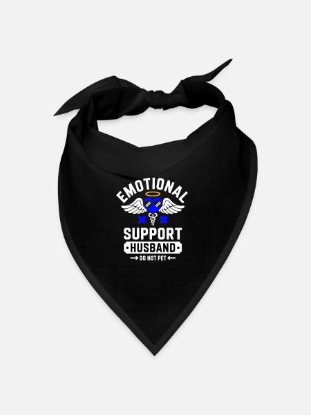 Emotional Support Husband Do Not Pet - Bandana Dreieckstuch - Schwarz