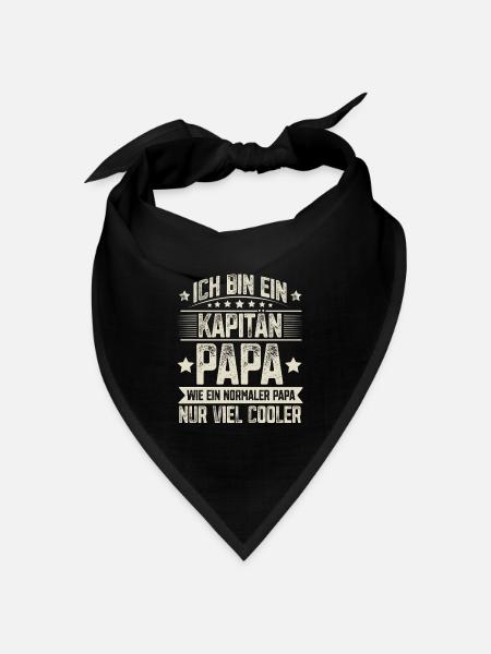 Kapitän Papa - Bandana Dreieckstuch - Schwarz