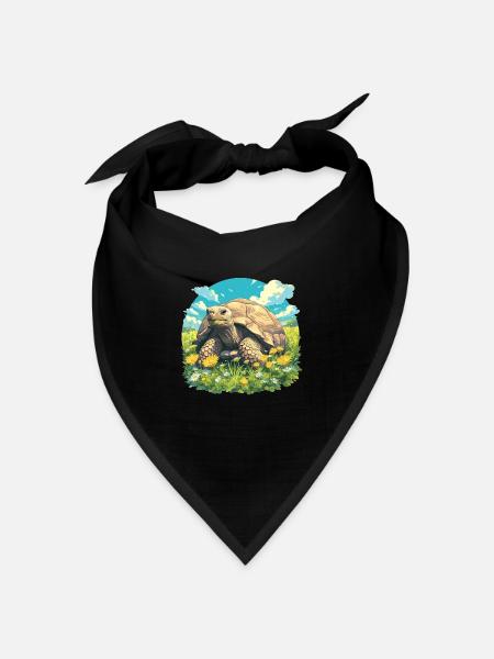 Landschildkröten Landschildkröte - Bandana Dreieckstuch - Schwarz