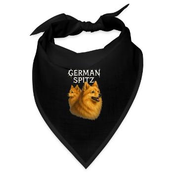 Deutsche Spitze - Bandana Dreieckstuch - Schwarz - Vorne