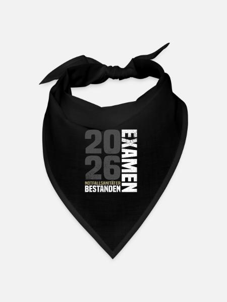 Notfallsanitäter Examen Bestanden 2026 - Bandana Dreieckstuch - Schwarz