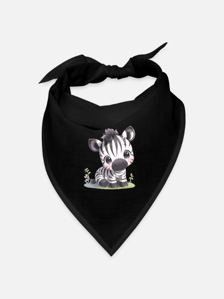 Zebras Zebra - Bandana Dreieckstuch - Schwarz