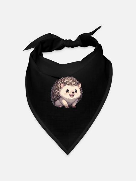 Igel - Bandana Dreieckstuch - Schwarz