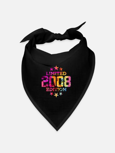 LIMITED EDITION 2008 18. GEBURTSTAG - Bandana Dreieckstuch - Schwarz