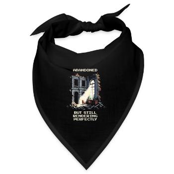 Verlassen, aber perfekt gerendert | Urban Vibes - Bandana Dreieckstuch - Schwarz - Vorne