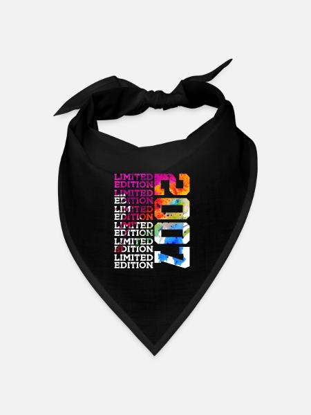 LIMITED EDITION 2007 19 JAHRE 19. GEBURTSTAG - Bandana Dreieckstuch - Schwarz