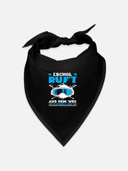 Ischgl Ruft Lustiges Après Ski Alpen Party - Bandana Dreieckstuch - Schwarz