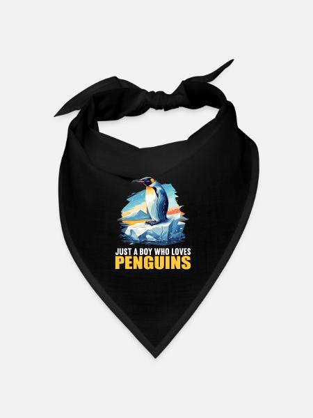 Pinguine Pinguin - Bandana Dreieckstuch - Schwarz