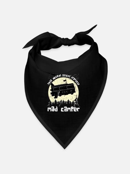Camping - Bandana Dreieckstuch - Schwarz
