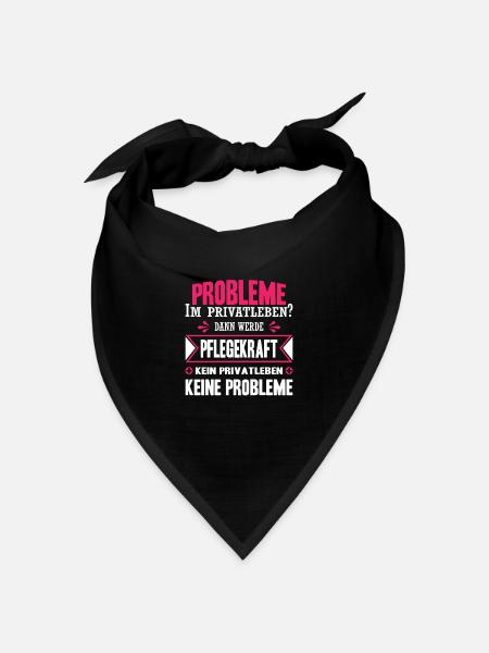 Pflegerin Geschenke Pflege Lustig Krankenpflegerin - Bandana Dreieckstuch - Schwarz