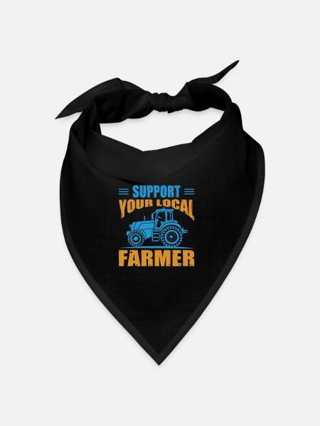 Landwirt Geschenke Landwirtschaft Traktor Bauer - Bandana Dreieckstuch - Schwarz
