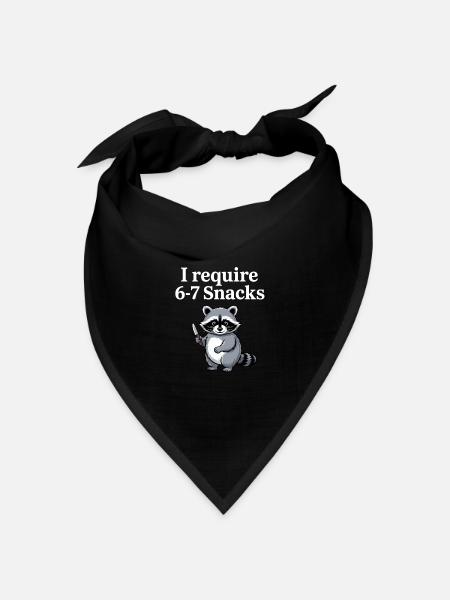 6-7 Internet Meme Cooler 6 7 Waschbär - Bandana Dreieckstuch - Schwarz