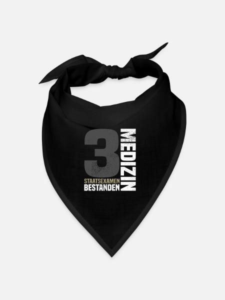 3. Staatsexamen Medizin - Bandana Dreieckstuch - Schwarz
