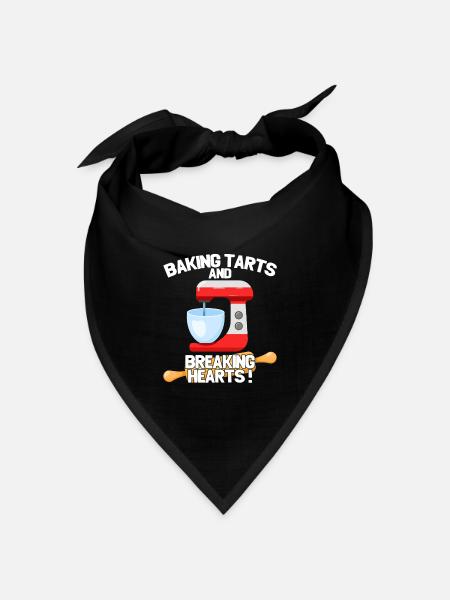Torten backen und Herzen brechen - Bandana Dreieckstuch - Schwarz