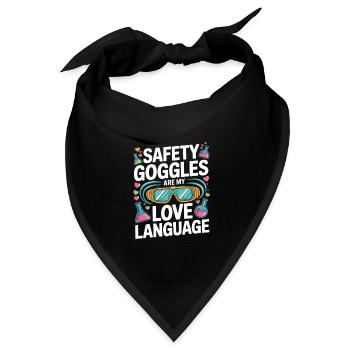Love Language Safety Goggles - Bandana Dreieckstuch - Schwarz - Vorne