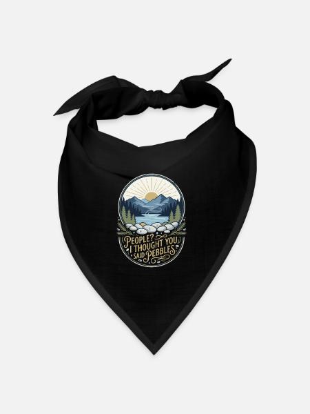 People I Thought You Said Pebbles Naturfan - Bandana Dreieckstuch - Schwarz