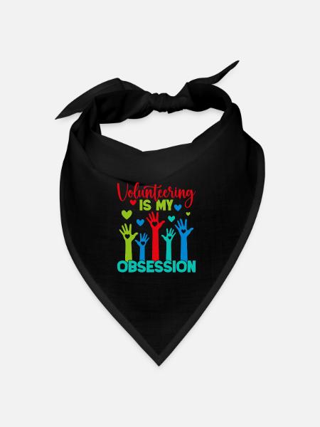 Volunteer Appreciation Is My Obsession Volunteer - Bandana Dreieckstuch - Schwarz
