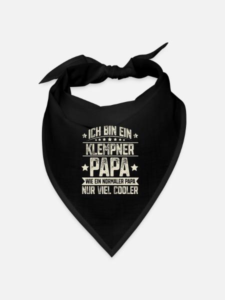 Klempner Papa - Bandana Dreieckstuch - Schwarz