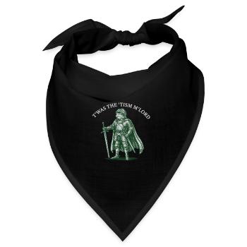 T'WAS THE 'TISM M'LORD – Stolzer Ritter-Frosch - Bandana Dreieckstuch - Schwarz - Vorne