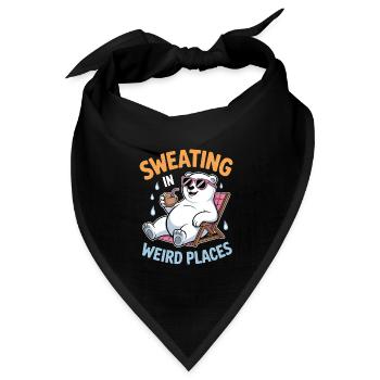 Schwitzen Sprüche Lustiges Schwitzen Geschenk - Bandana Dreieckstuch - Schwarz - Vorne