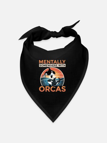 Funny Orca - Bandana Dreieckstuch - Schwarz