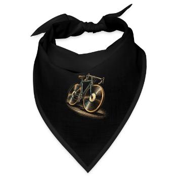 Vinyl Sammler Plattensammler Schallplatten Fahrrad - Bandana Dreieckstuch - Schwarz - Vorne