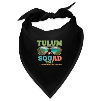 Tulum Squad 2026 Urlaub - Bandana Dreieckstuch - Schwarz - Vorne