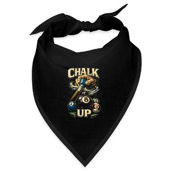 8-Ball Billard Chalk Up - Bandana Dreieckstuch - Schwarz - Vorne