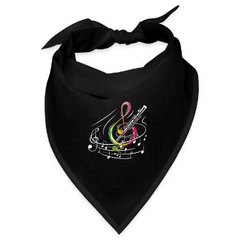 Marimbaspieler übt Percussion-Gruben-Musiker - Bandana Dreieckstuch - Schwarz - Vorne