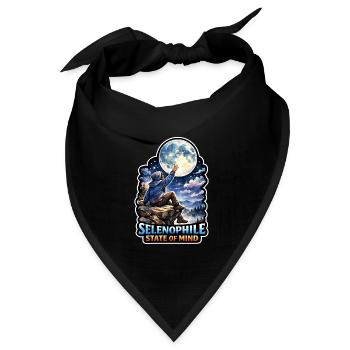 Mondmeditation, Mondachtsamkeit, Spirituell - Bandana Dreieckstuch - Schwarz - Vorne