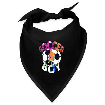 FUßBALLER SOCCER BOY FUßBALL  - Bandana Dreieckstuch - Schwarz - Vorne