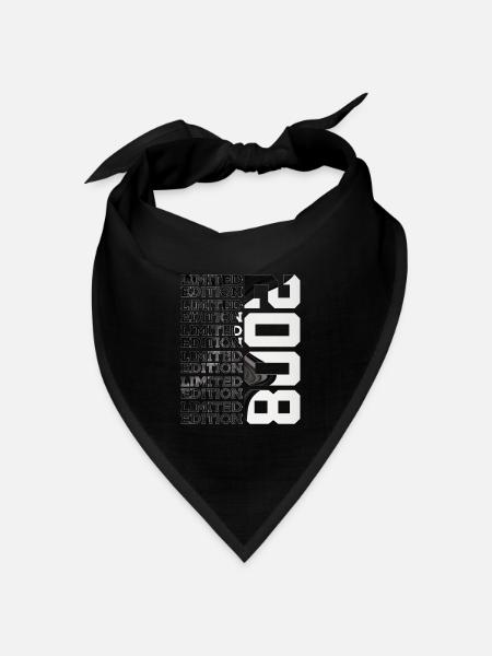 18 JAHRE ALT LIMITED EDITION 2008 18. GEBURTSTAG - Bandana Dreieckstuch - Schwarz